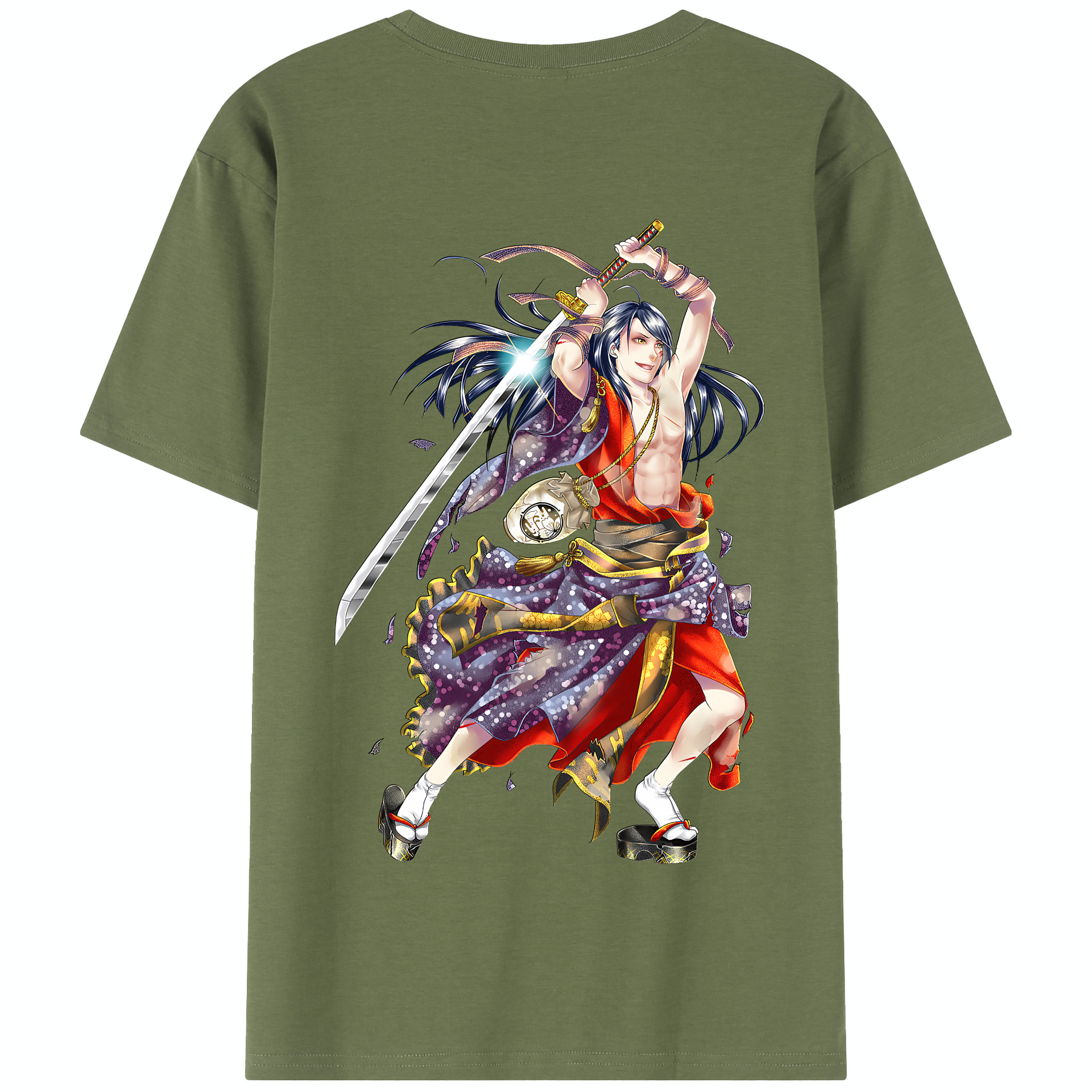（画像用） 刀剣乱舞 Touken Ranbu 綿100％半袖Tシャツ（背面プリント）